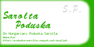 sarolta poduska business card